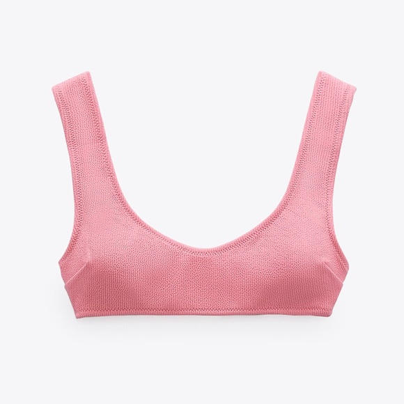 Zara Other - Zara textured weave bikini top in Pink S new